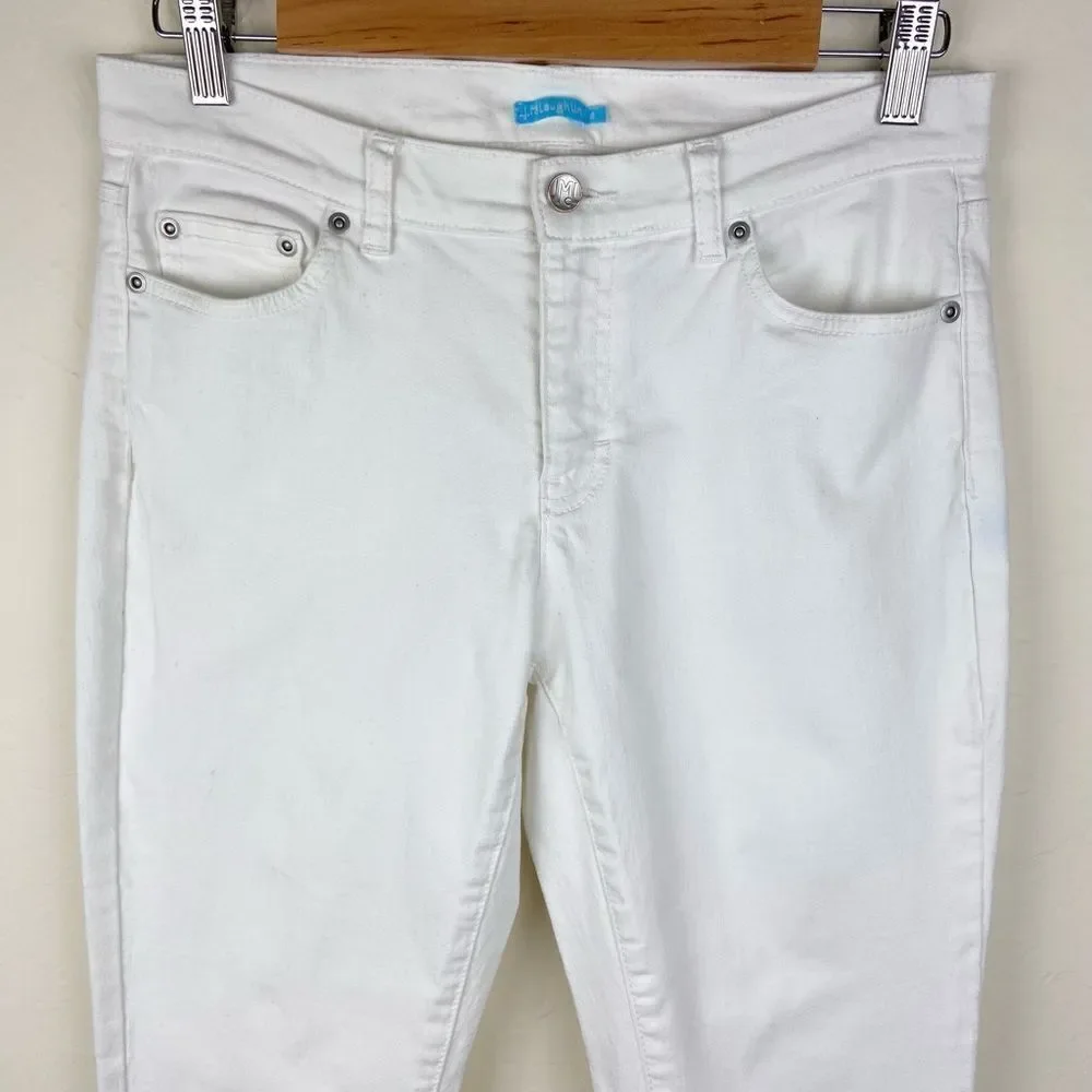 J. McLaughlin Galveston High-Rise Jeans - White
